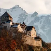 A castle on a mountainside