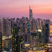 The modern skyline of Dubai