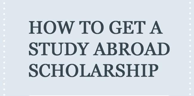 Text stating 'How to Get a Study Abroad Scholarship'