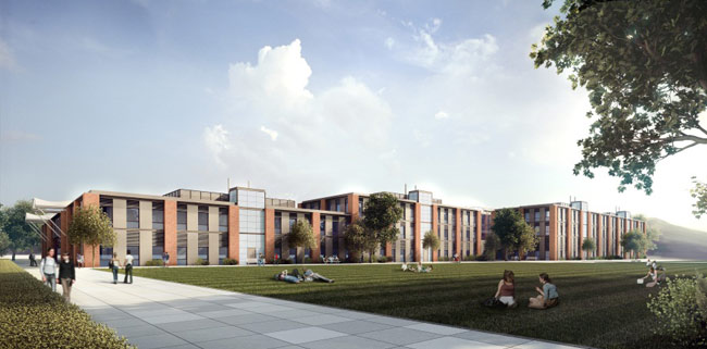 Artists impression of brand new university campus building