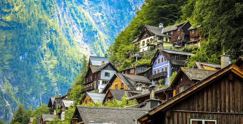 Houses in Hallstatt, Austria