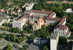 Overhead view of University of Pécs campus